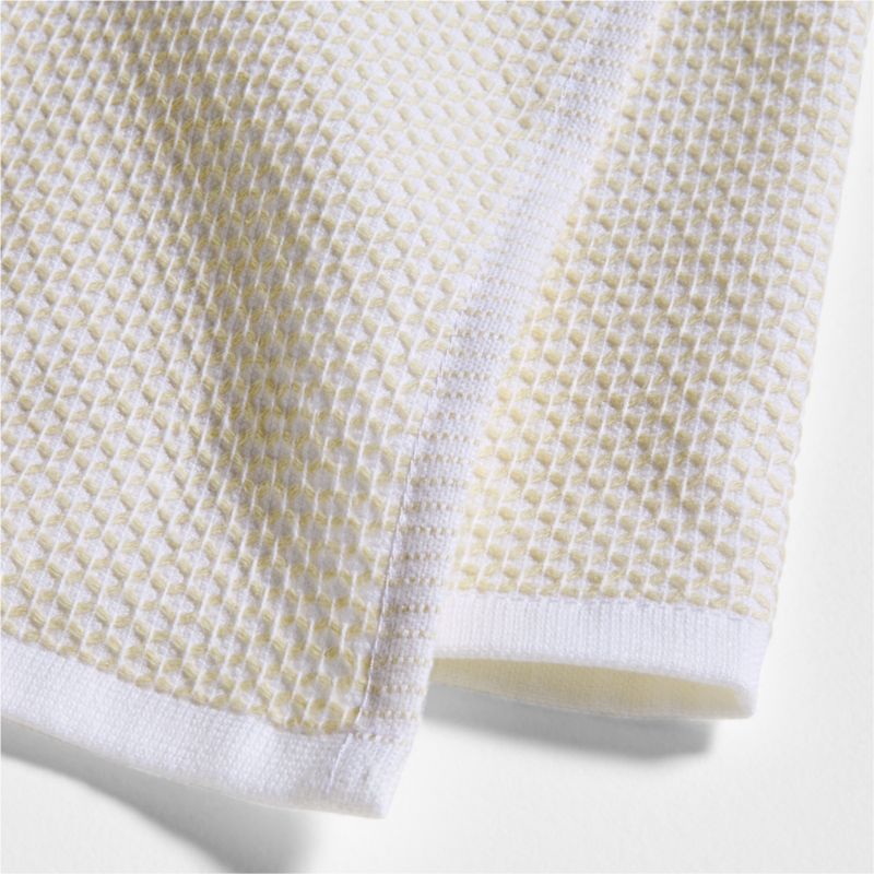 Textured Terry Alabaster Beige Organic Cotton Dish Towels, Set of 2
