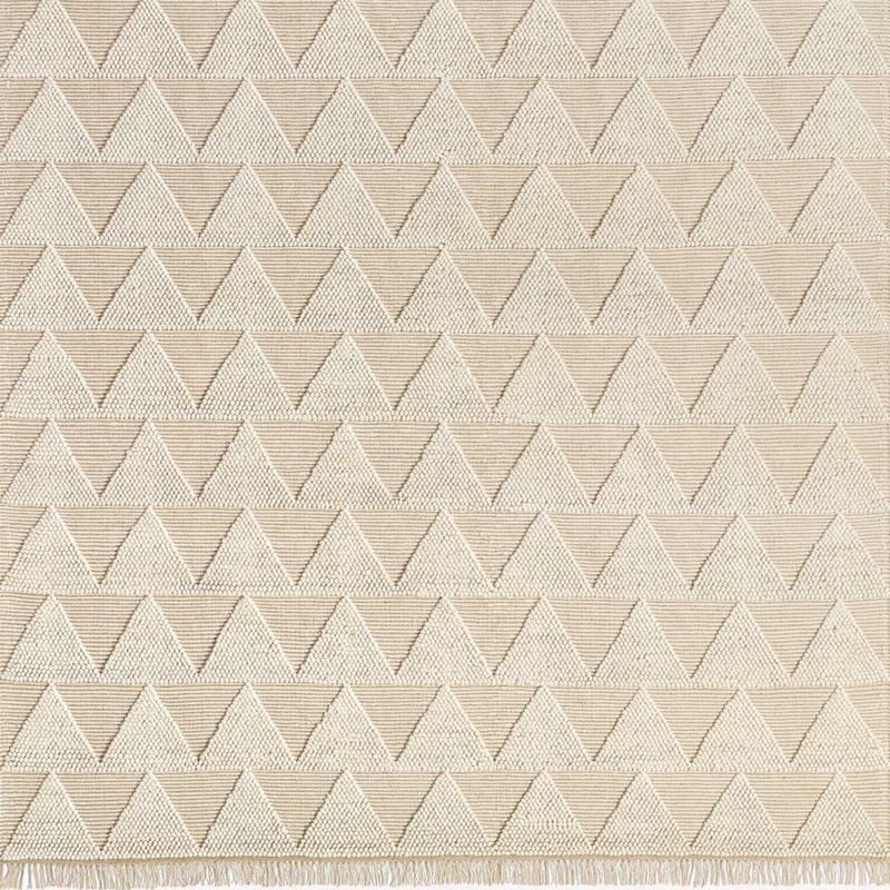 Textured Triangle Beige Hand-Woven Flatweave Kids Area Rug 5'x8' - image 1 of 4