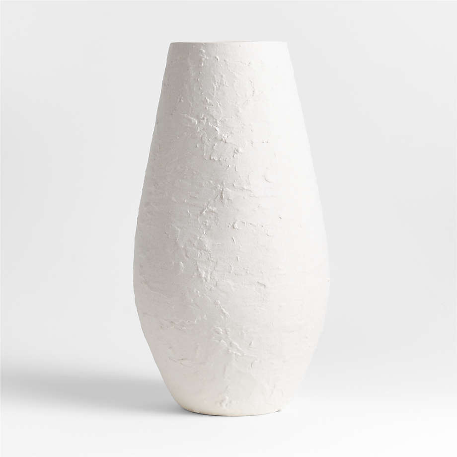 Slope White Ceramic Vase 17