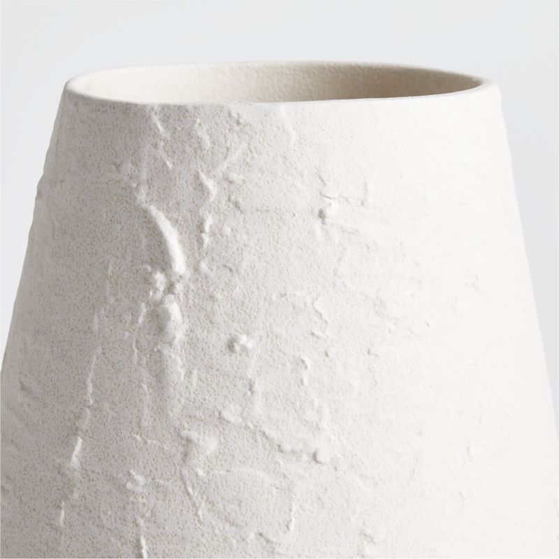 White Textured Ceramic Vase 17" - image 8 of 9