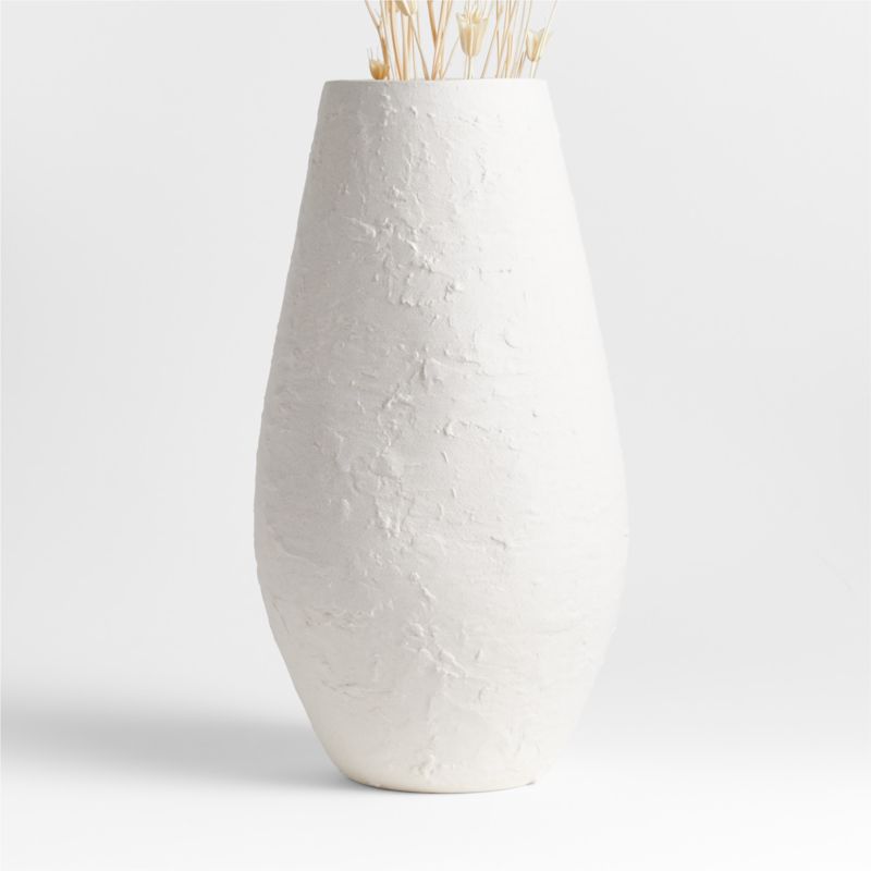 White Textured Ceramic Vases