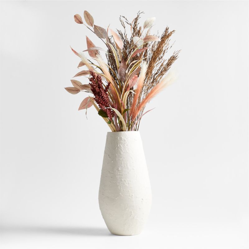 Botanical Arrangement in Textured White Vase