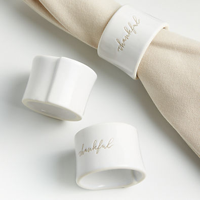View Thankful Ceramic Napkin Ring details