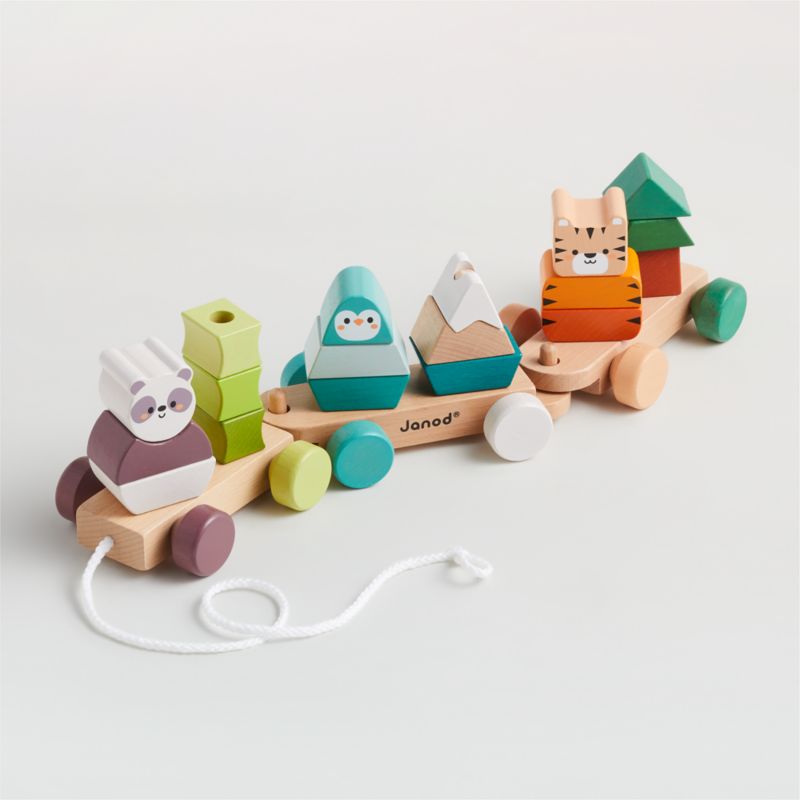 Janod The Animals' Cakewalk Wooden Baby Pull Toy + Reviews | Crate & Kids