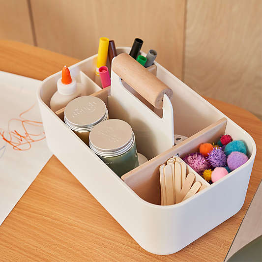 Lalo Coconut White Storage Caddy
