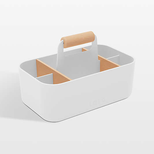 Lalo Coconut White Storage Caddy