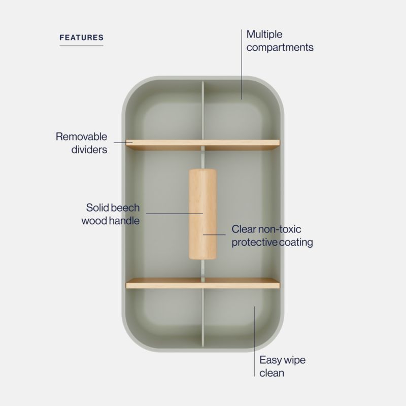 Lalo Sage Green Storage Caddy - image 4 of 6