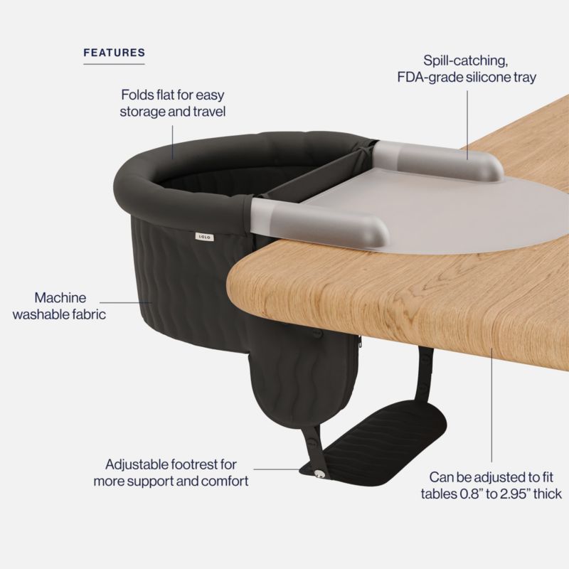 Lalo Licorice Black Hook On Toddler High Chair - image 8 of 10