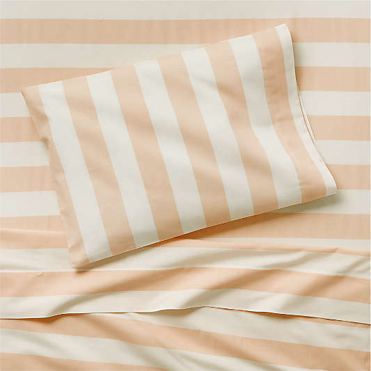 The Line Up Organic Striped Toddler Sheet Set