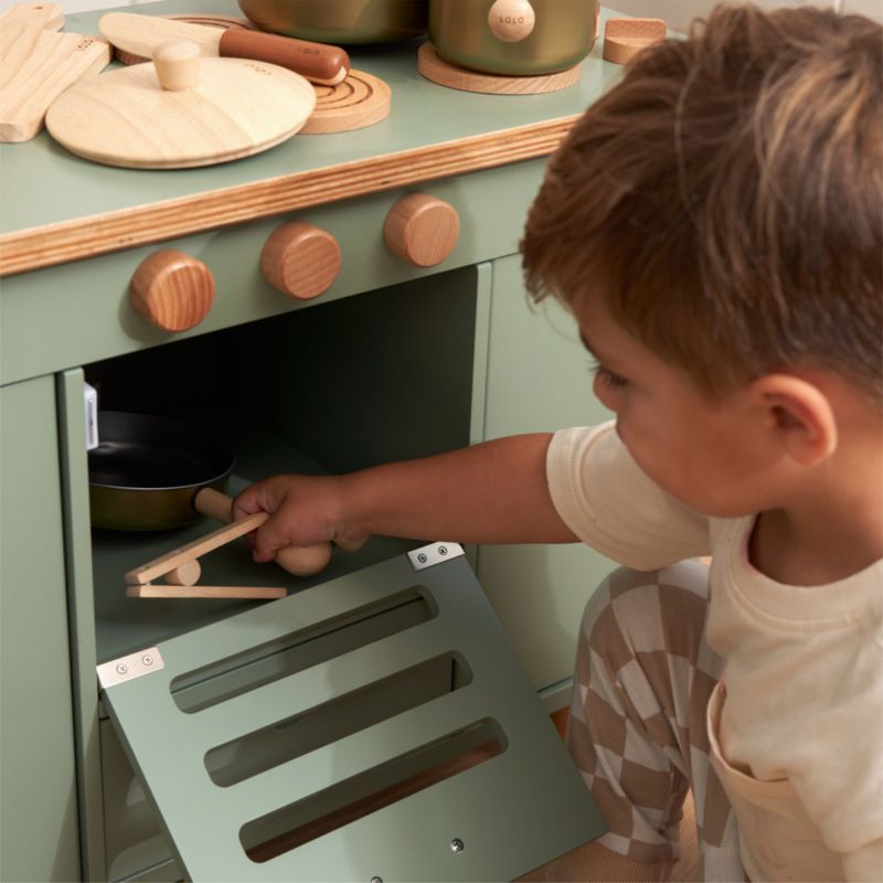 Lalo Sage Green Montessori Kids Play Kitchen - image 2 of 9