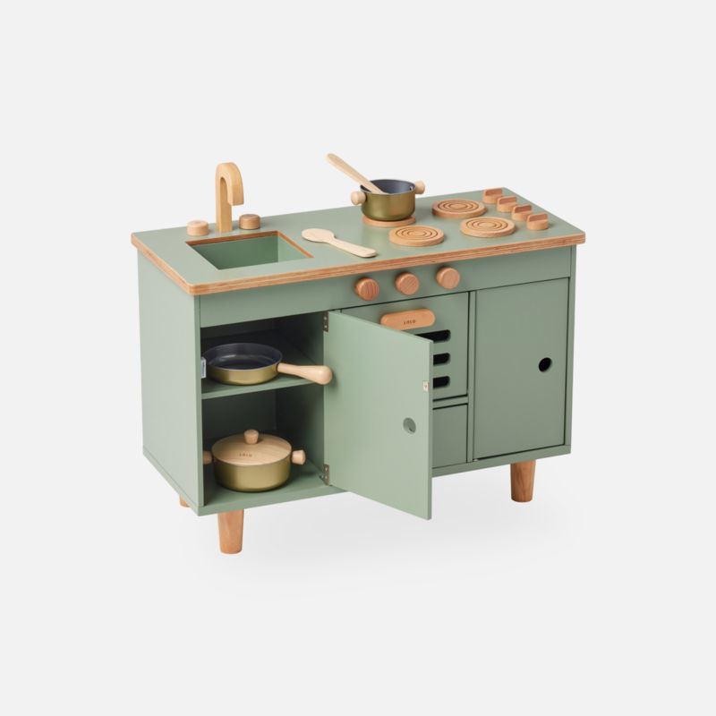 Lalo Sage Green Montessori Kids Play Kitchen - image 5 of 9