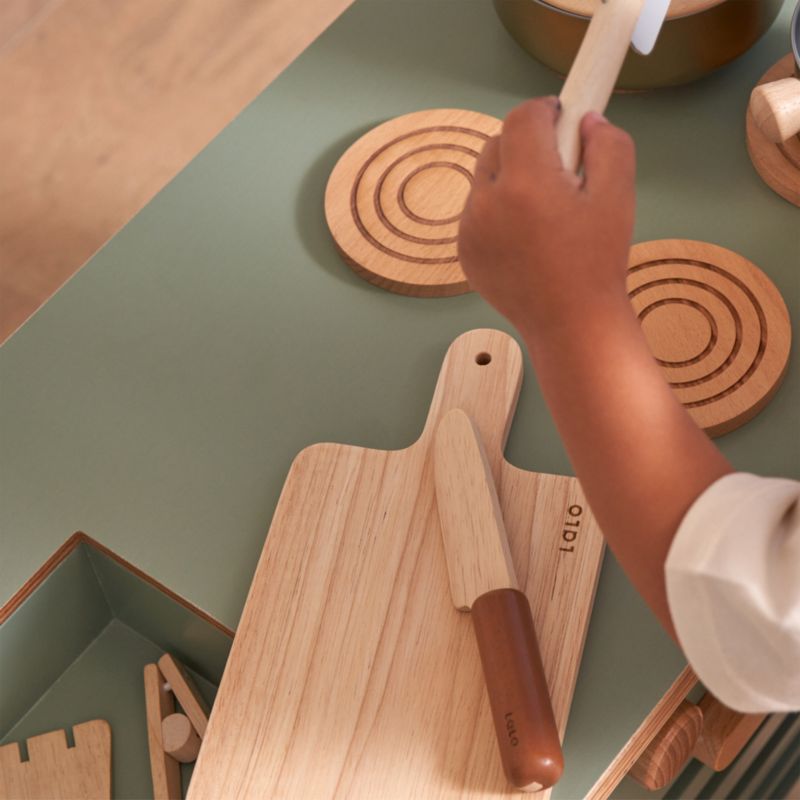 Lalo Sage Green Montessori Kids Play Kitchen - image 3 of 9