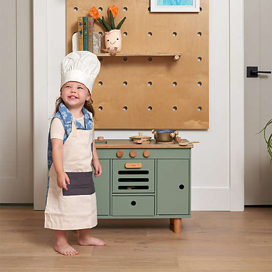 Lalo Sage Green Montessori Kids Play Kitchen