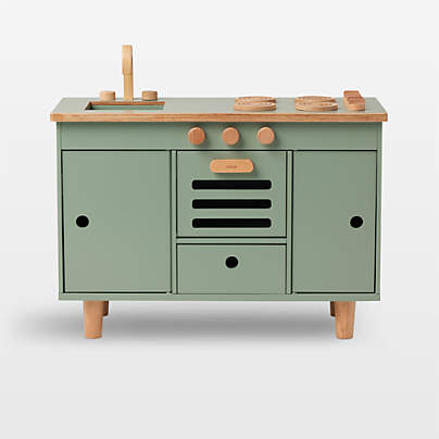 Lalo Sage Green Montessori Kids Play Kitchen