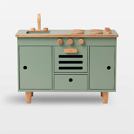 Lalo Sage Green Montessori Kids Play Kitchen