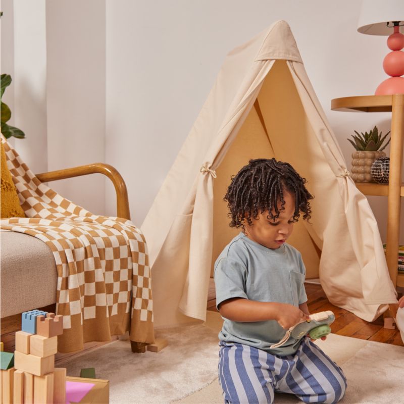 Lalo White Wood and Canvas Toddler Play Tent - image 3 of 8