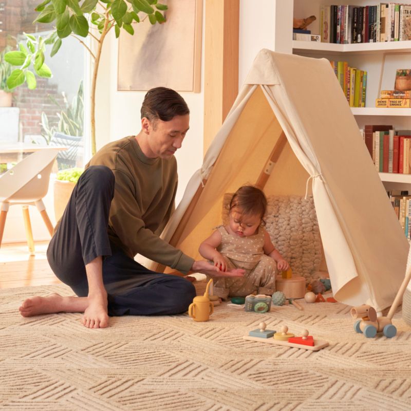 Lalo White Wood and Canvas Toddler Play Tent - image 4 of 8