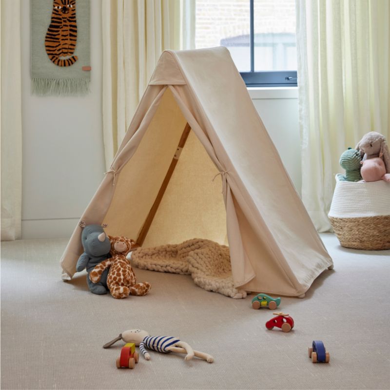 Lalo White Wood and Canvas Toddler Play Tent - image 1 of 8