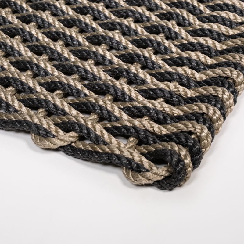 The Rope Co. Sand and Charcoal Indoor/Outdoor Handwoven Doormat 21x34" - image 1 of 2