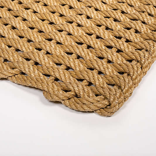 The Rope Co. Wheat Indoor/Outdoor Handwoven Doormat 21x34"