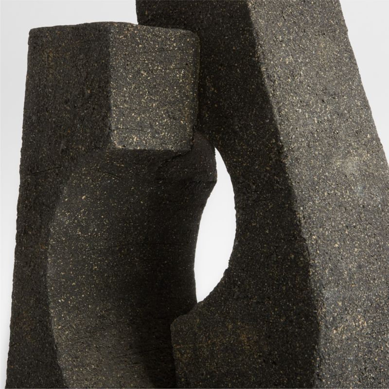 Ruins Black Ceramic Sculptural Table Lamp with Pleated Shade by Athena Calderone 20" - image 12 of 16