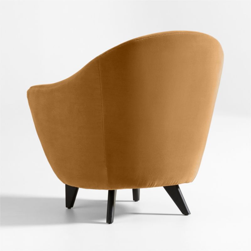 Sensorio Swoop Arm Velvet Accent Chair by Athena Calderone