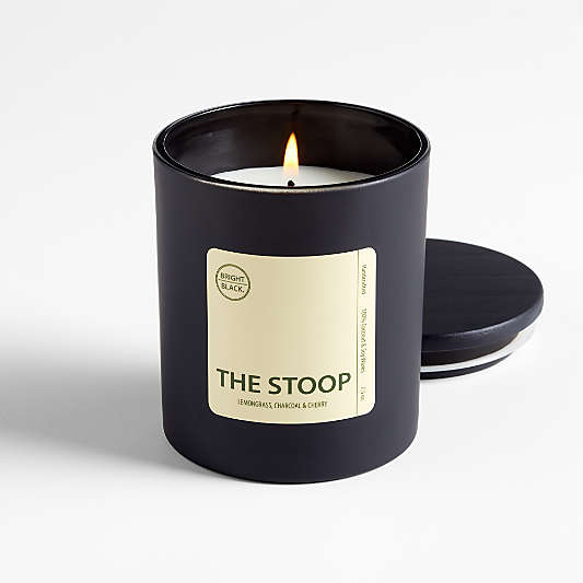 Bright Black The Stoop Scented Candle - Lemongrass, Charcoal & Cherry