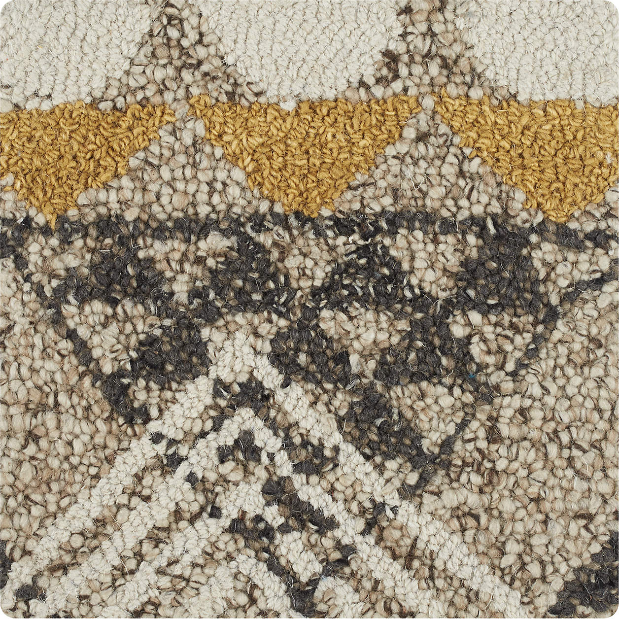 Thea Hand Hooked Wool Rug 12" sq. + Reviews Crate & Barrel