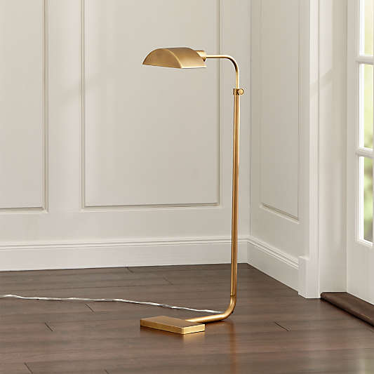 Theorem Aged Brass Floor Lamp