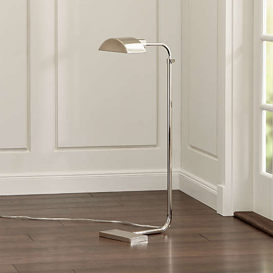 Theorem Polished Nickel Floor Lamp