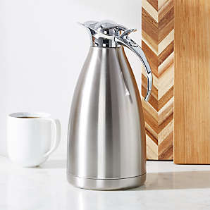 NINJA COFFEE MAKER REPLACEMENT STAINLESS STEEL THERMAL CARAFE w/ Lid/Stem  CLEAN!