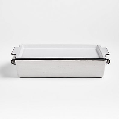 View Thero 9"x13" White Ceramic Baking Dish with Lid details
