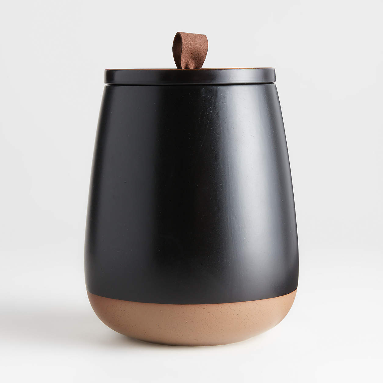 Thero Matte Black Ceramic Canisters Crate & Barrel Canada