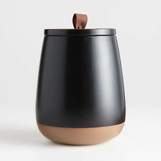 Thero Large Matte Black Ceramic Canister