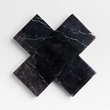 Thero Black Marble Trivet + Reviews | Crate & Barrel