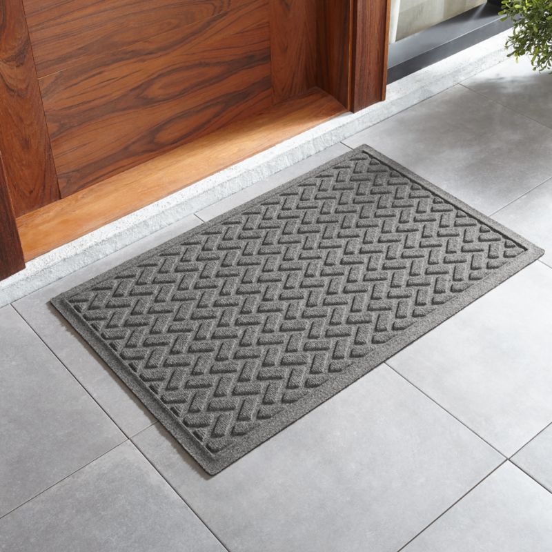 Thirsty Dashes Light Grey Doormat 36