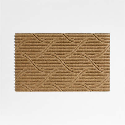 Thirsty Flow Wheat Brown Indoor/Outdoor Doormat 21.5"x35"