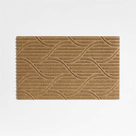 Thirsty Flow Wheat Brown Indoor/Outdoor Doormat 21.5"x35"