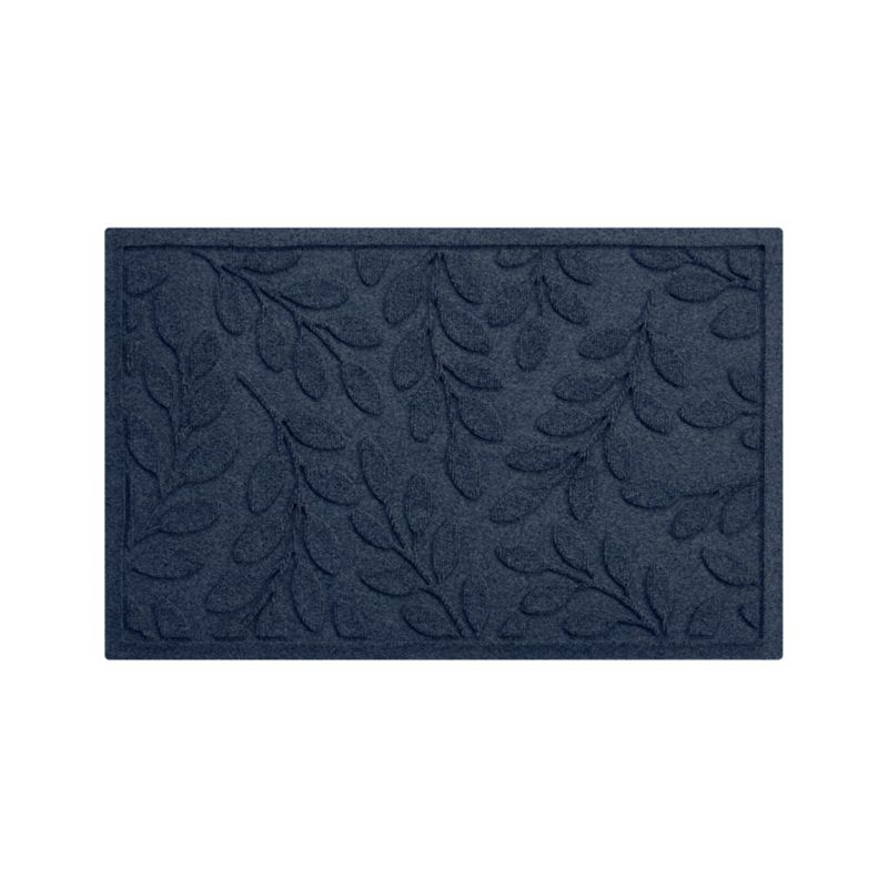 Thirsty Leaves Blue Doormat 22"x34" - image 0 of 2