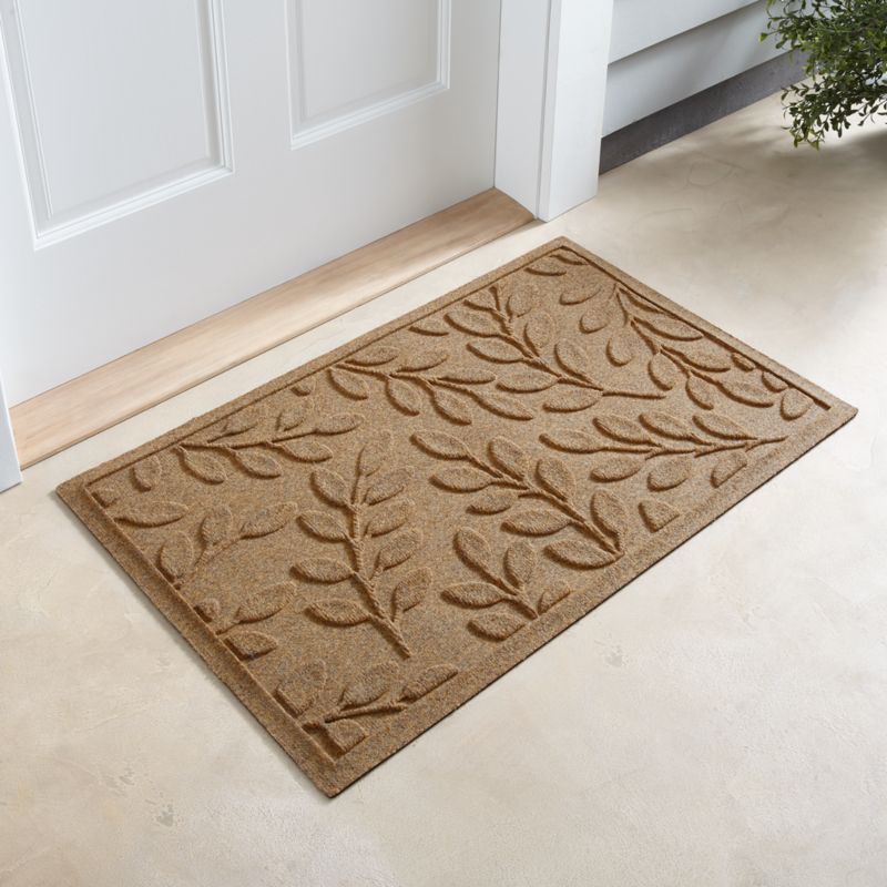 Thirsty Leaves Flax Doormat 22"x34" - image 1 of 2