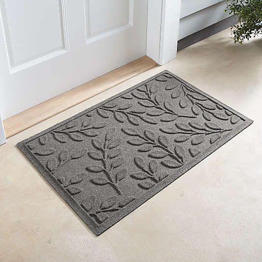 Thirsty Leaves Light Grey Doormat