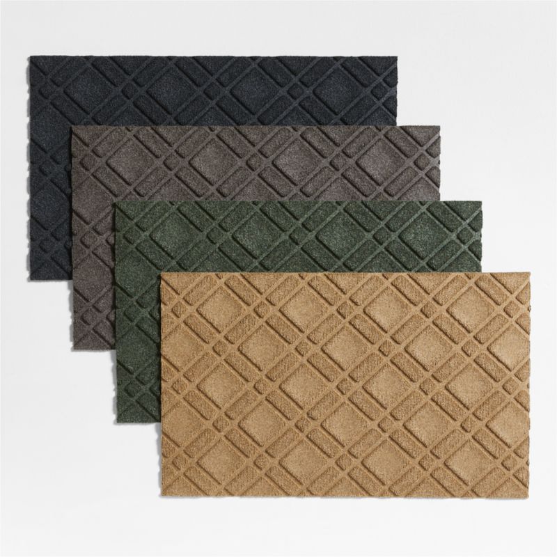 Thirsty Prisms Olive Green Indoor/Outdoor Doormat 21.5