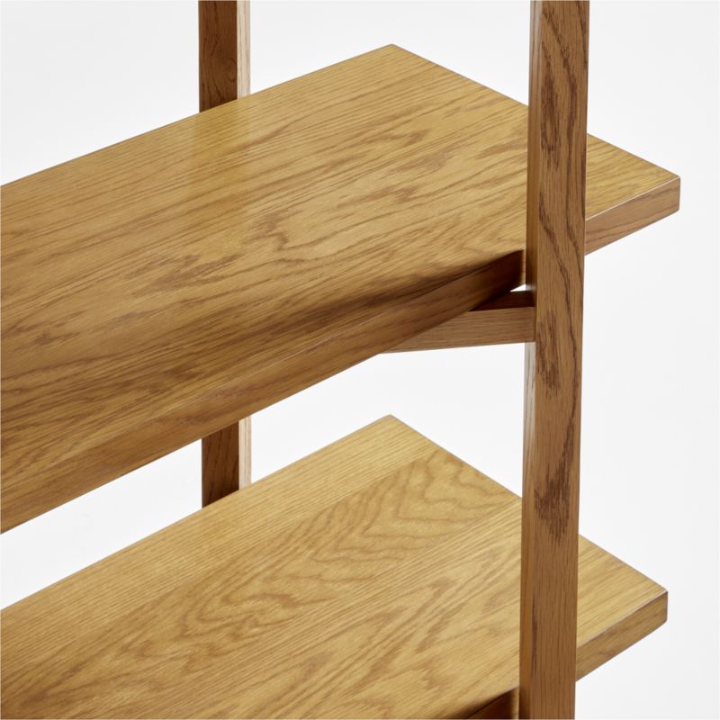 Thomas Barley Oak Wood Narrow 5-Shelf Open Bookcase, Set of 2 - image 2 of 5