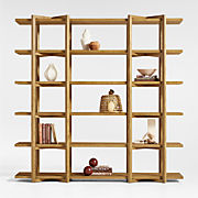 Thomas Barley Oak Wood Wide Open Bookcase/Room Divider
