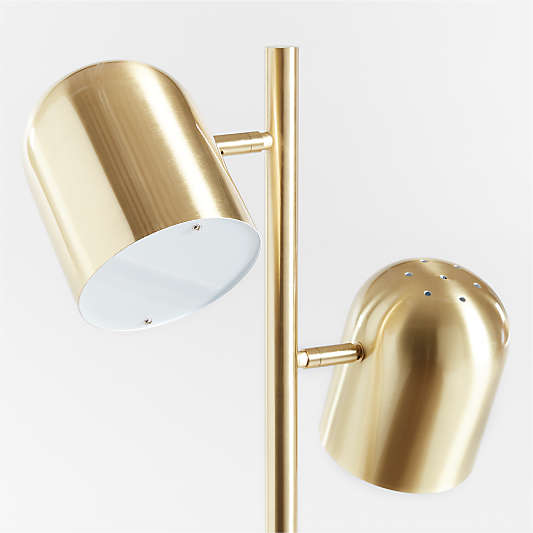 Thorne Gold Metal Dual-Head Floor Lamp