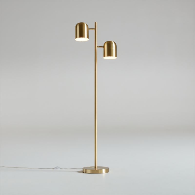 Thorne Gold Metal Dual-Head Floor Lamp - image 0 of 7