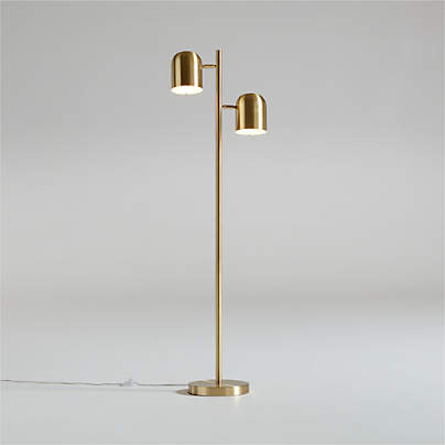 Thorne Gold Metal Dual-Head Floor Lamp