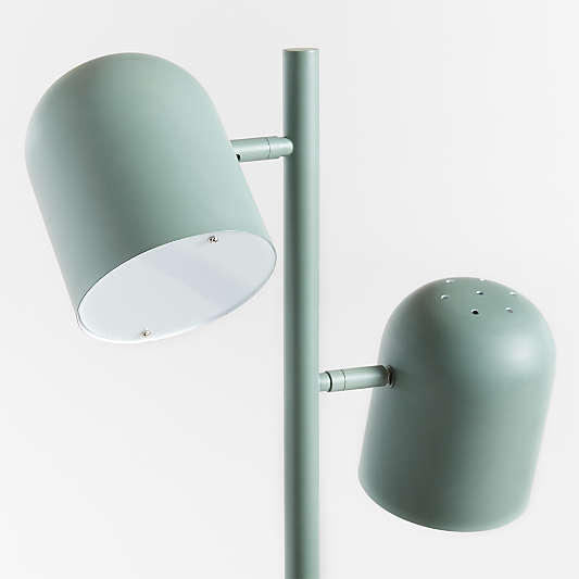 Thorne Green Metal Dual-Head Floor Lamp