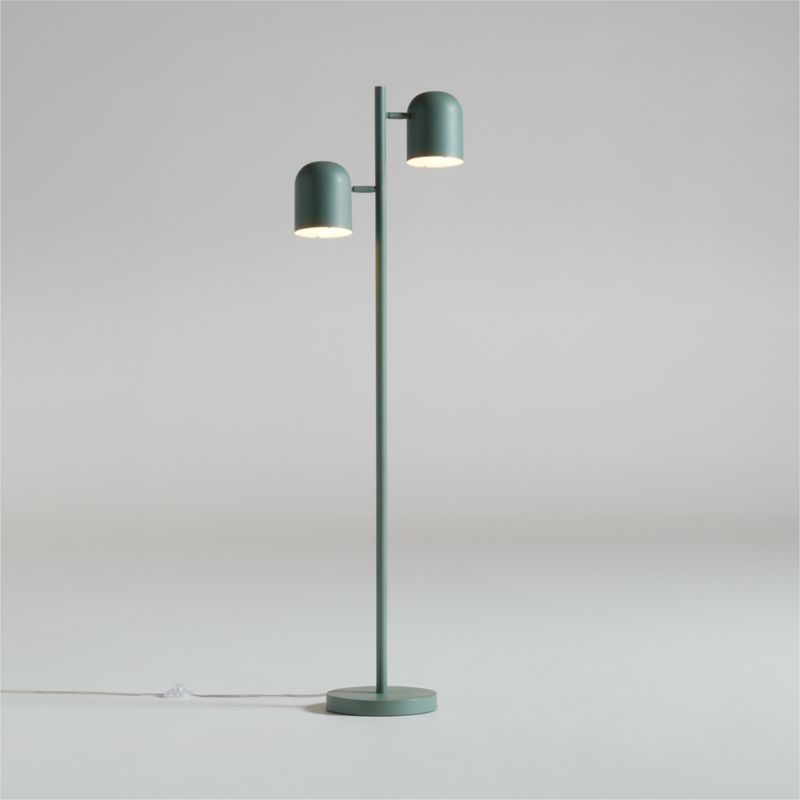 Thorne Green Metal Dual-Head Floor Lamp