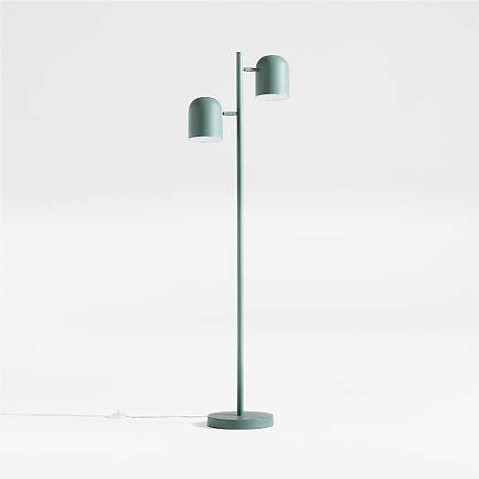 Thorne Green Metal Dual-Head Floor Lamp